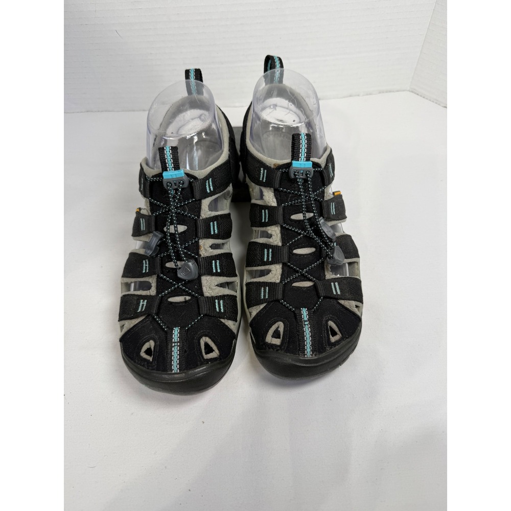 Keen Clearwater CNX Black Grey Blue Waterproof Hiking Sandals Womens 7.5 1016298